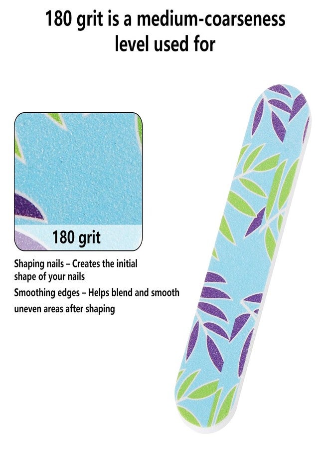 BTYMS 100 Count 180 Grit Mini Nail Files with Cute Design, Double Sided Fingernails Files Emery Boards for Natural Nails - Image 3