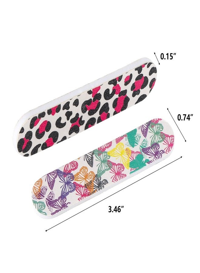 BTYMS 100 Count 180 Grit Mini Nail Files with Cute Design, Double Sided Fingernails Files Emery Boards for Natural Nails - Image 2