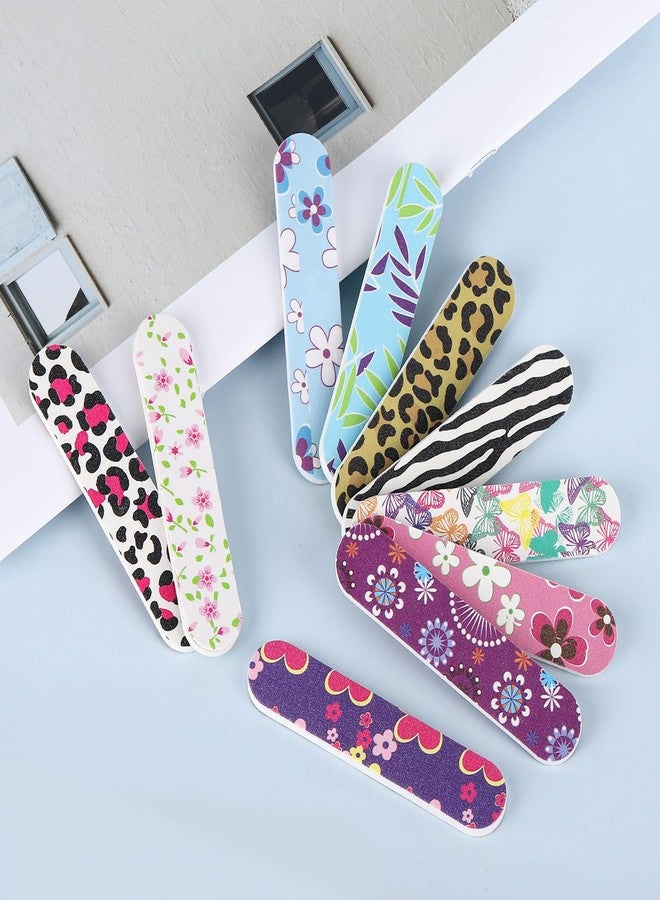 BTYMS 100 Count 180 Grit Mini Nail Files with Cute Design, Double Sided Fingernails Files Emery Boards for Natural Nails - Image 4