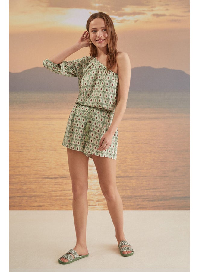 women'secret Asymmetric top and printed shorts set  - Image 5