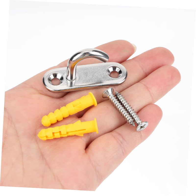 6Pcs Oval Ceiling Hooks Anchor Screws For Hanging Fans Lamps And Baskets - Image 4