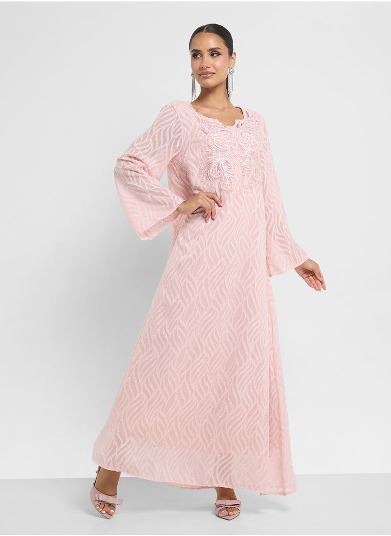 Khizana - Emebllished Jalabiya - Image 1
