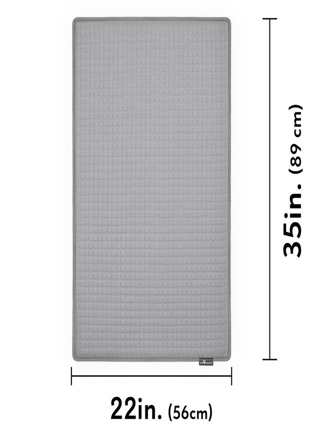 Paw Inspired Cooling Orthopedic Crate Pad for Dogs and Cats, Washable Memory Foam Dog Cooling Mat (35x22 Inch Medium/Large Size for 36 Inch Kennel, Gray) - Image 4