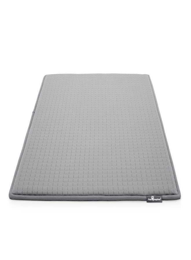 Paw Inspired Cooling Orthopedic Crate Pad for Dogs and Cats, Washable Memory Foam Dog Cooling Mat (35x22 Inch Medium/Large Size for 36 Inch Kennel, Gray) - Image 1