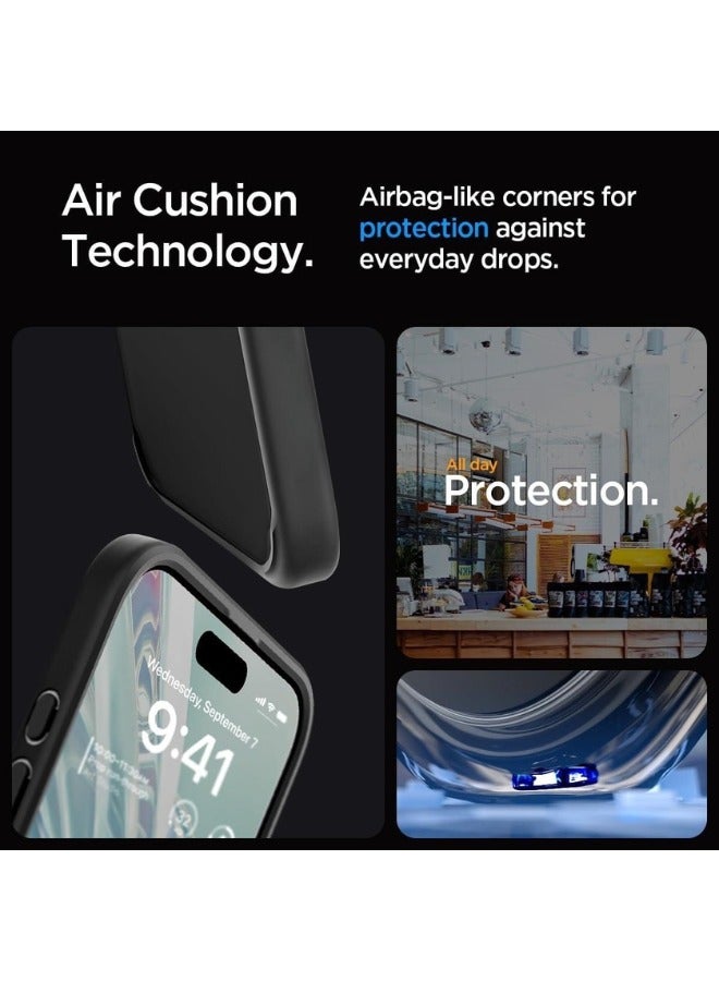 كولور فانس جراب هجين فائق لهاتف آيفون 15 برو مضاد للاصفرار وحماية بدرجة عسكرية - أسود شفاف - Image 2