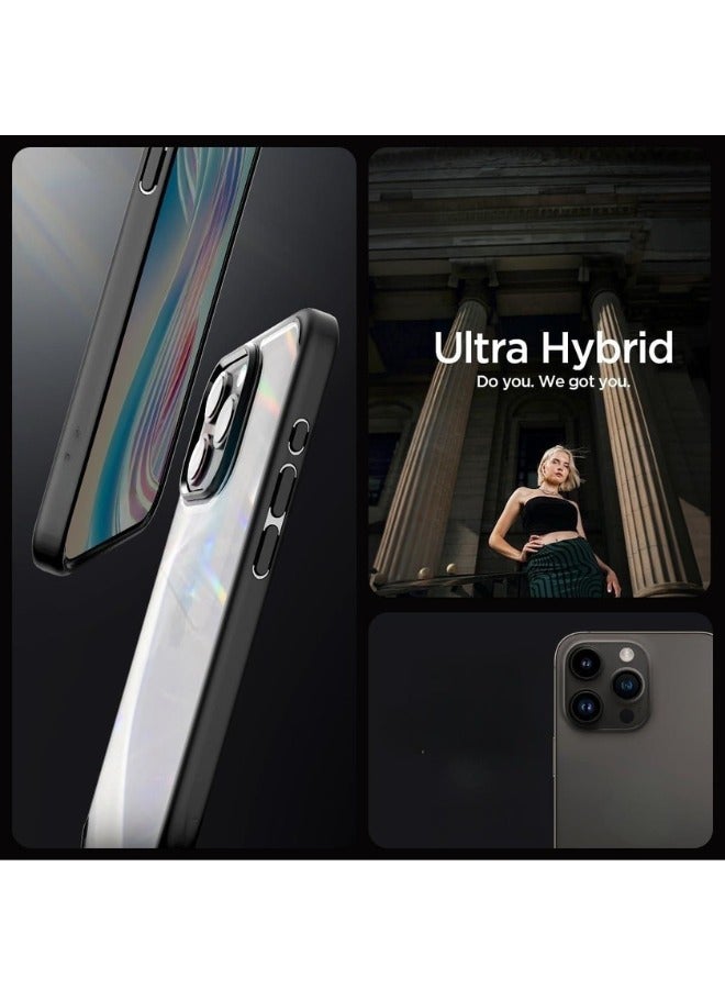 كولور فانس جراب هجين فائق لهاتف آيفون 15 برو مضاد للاصفرار وحماية بدرجة عسكرية - أسود شفاف - Image 5