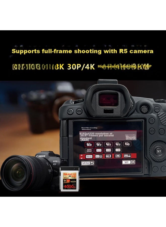 Cfexpress Memory Card, Cfe Type B High-speed Camera Memory Card, Supports 8k60p Raw, Cfb Canon R5 Dedicated Full-config 4.0 Version - 2000gb - Image 3