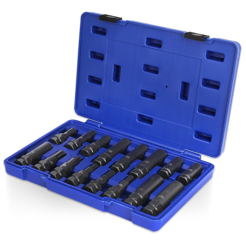 PlatinumEdge Lug Nut Key Set, 16 Pieces SAE & Metric Wheel Lock Removal Tool Kit, Cr-Mo Steel - Image 1