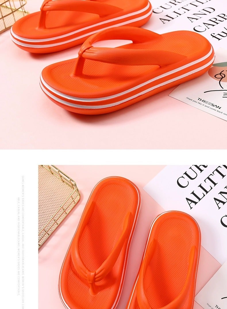 Suitable for men and women, flip-flops, home slippers, casual thick-soled slippers, outer wear slippers  - Image 1