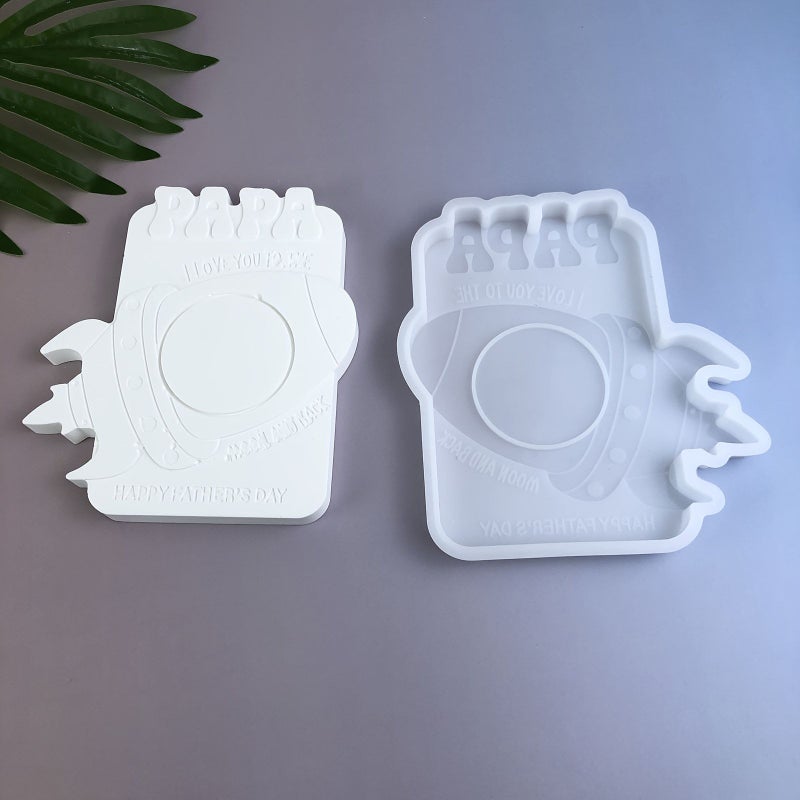 PAPA Rocket Table Epoxy Resin Silicone Mold X0704 Photo Frame Ornaments Home Decoration Wall Hanging Mold - Image 1