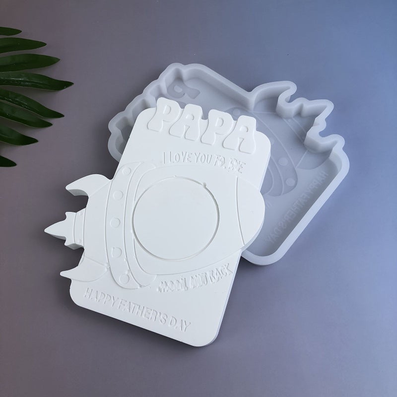 PAPA Rocket Table Epoxy Resin Silicone Mold X0704 Photo Frame Ornaments Home Decoration Wall Hanging Mold - Image 2