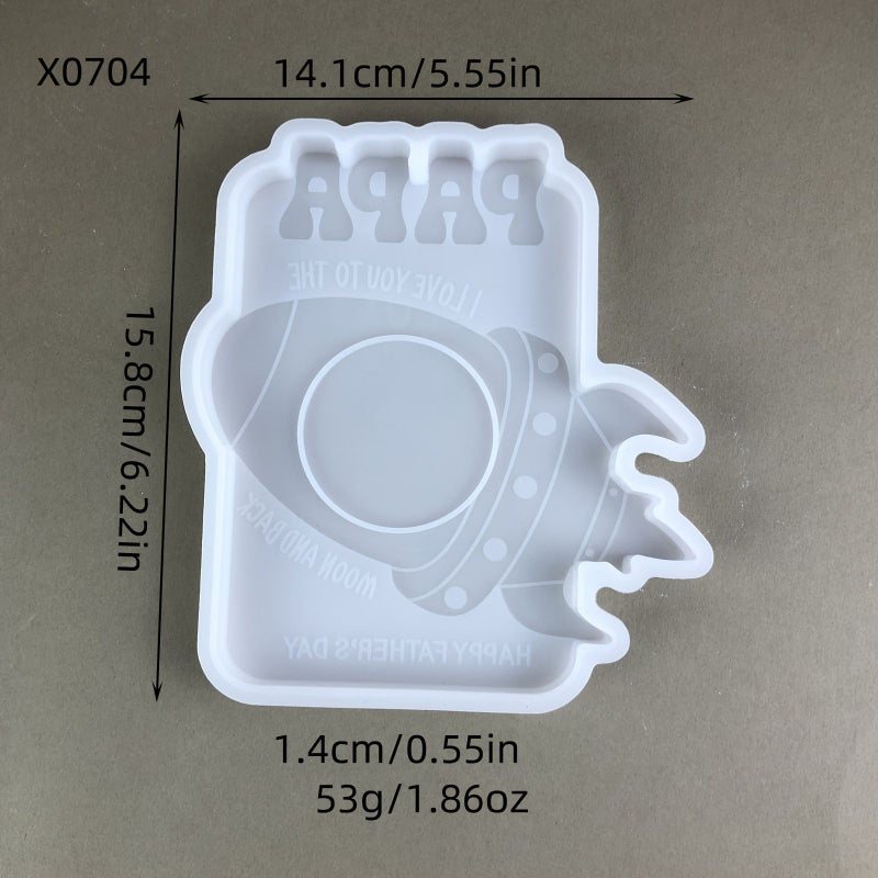 PAPA Rocket Table Epoxy Resin Silicone Mold X0704 Photo Frame Ornaments Home Decoration Wall Hanging Mold - Image 4