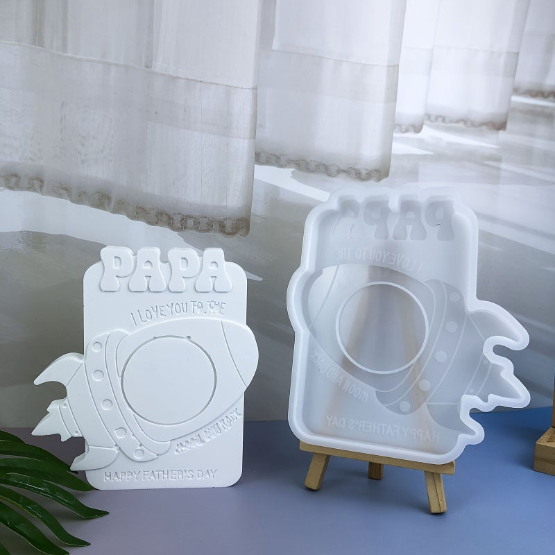 PAPA Rocket Table Epoxy Resin Silicone Mold X0704 Photo Frame Ornaments Home Decoration Wall Hanging Mold - Image 3