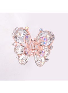 Rhinestone Butterfly Claw Clip Medium Hair Accessory TS420 White