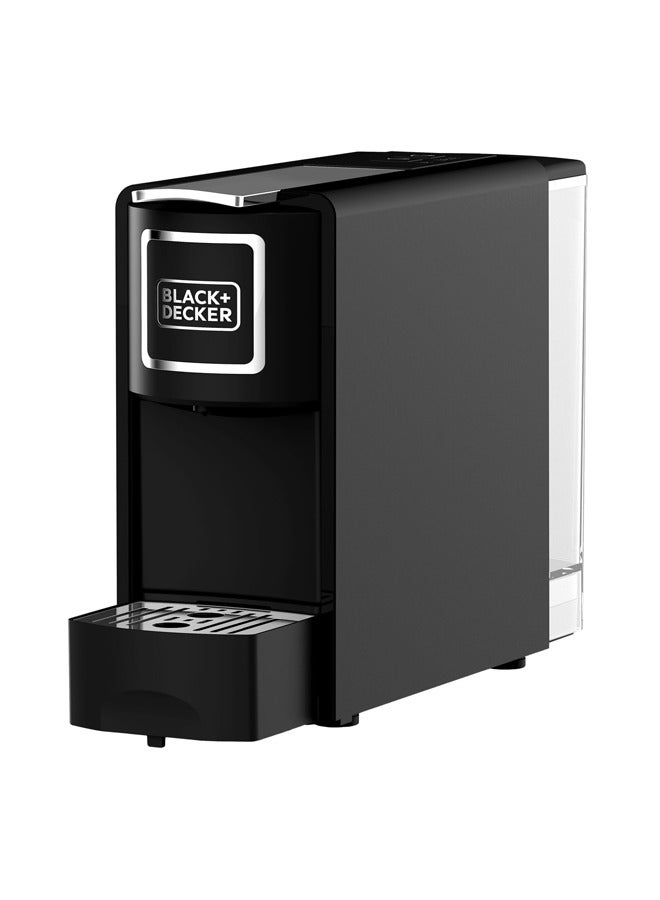 BLACK+DECKER Capsule Coffee Machine, Espresso and Lungo Options, Compact Design, One-Touch Control, Fast Brewing, Easy to Clean, Removable Drip Tray, Sleek Finish, 600 ml 1140 W CCM100-B5 Black - Image 3