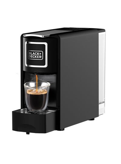 BLACK+DECKER Capsule Coffee Machine, Espresso and Lungo Options, Compact Design, One