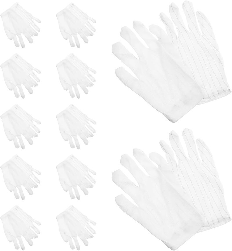 Garneck 200pcs Esd Dotted Anti Static Gloves, Washable Non-slip Protective Work Gloves for Electronics Repair, Computer Assembly, and Automotive Use - Image 1