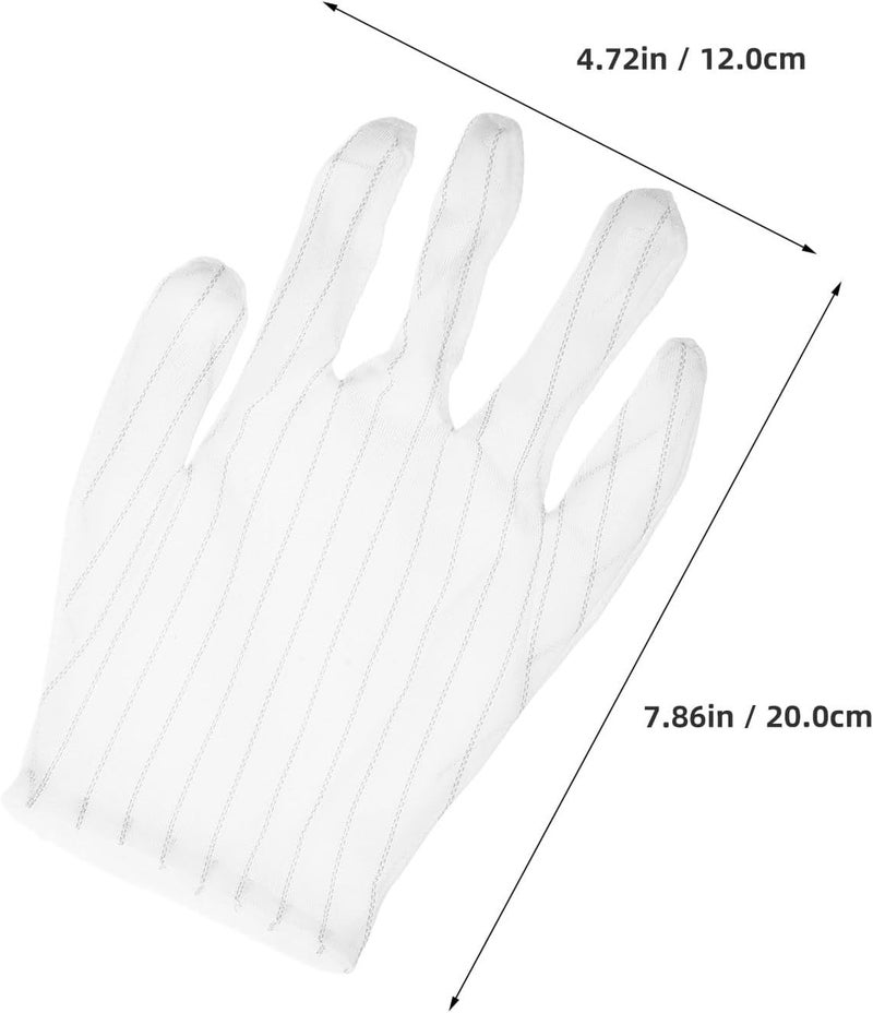 Garneck 200pcs Esd Dotted Anti Static Gloves, Washable Non-slip Protective Work Gloves for Electronics Repair, Computer Assembly, and Automotive Use - Image 2