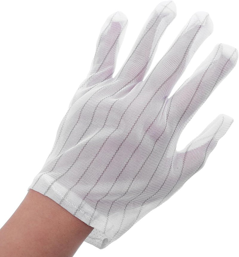 Garneck 200pcs Esd Dotted Anti Static Gloves, Washable Non-slip Protective Work Gloves for Electronics Repair, Computer Assembly, and Automotive Use - Image 4