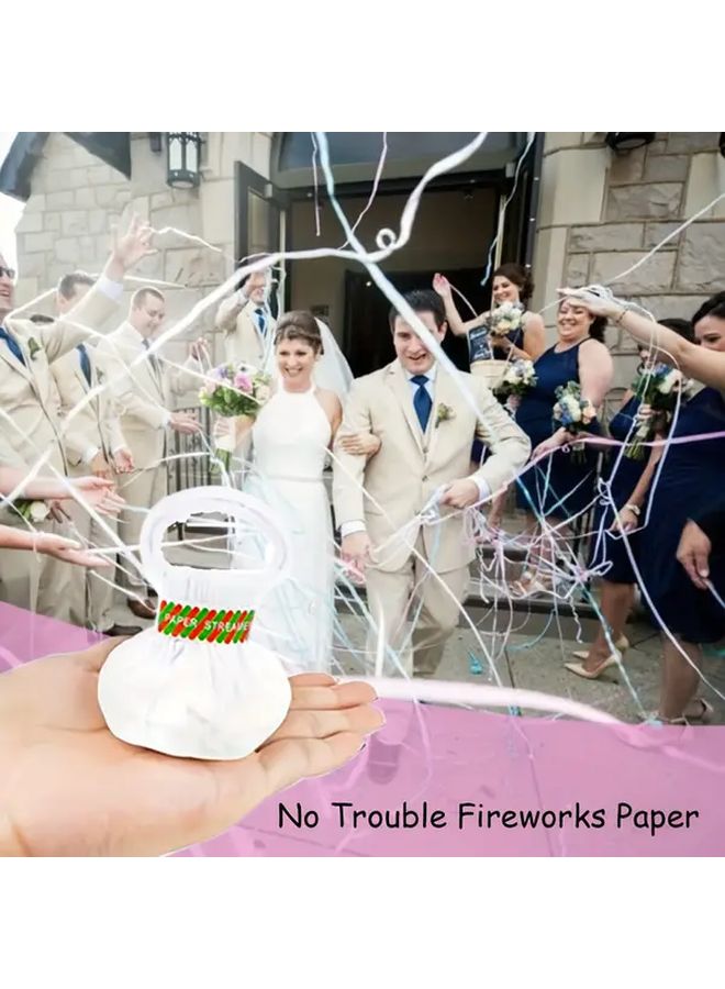 White Wedding Confetti 8pcs No Trace Paper Tulle for Anniversaries Proposals Decorations - Image 4