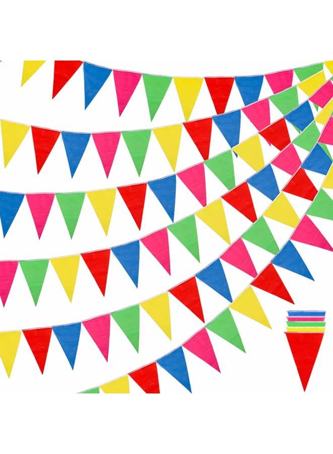 RUBFAC 370m 720PCS Colourful Flag Pennants Multicolor Pennant Banner Nylon Cloth Banner for Grand Opening,Party Celebrations - Image 1