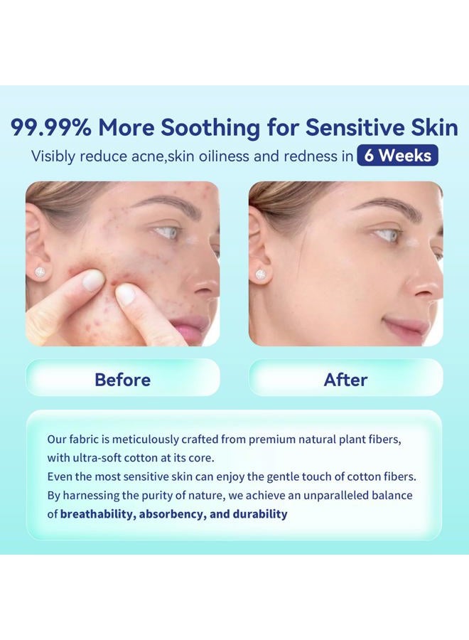 Ditoi Disposable Face Towels XL, Soft Cotton Facial Cleansing Cloths, Dry Face Towelettes for Makeup Removal, Sensitive Skin & Daily Skin Care, 50 Count, 10"×12" - Image 4