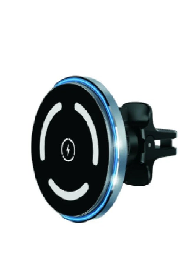 Grip Wireless Car Phone Holder for All Phones A wireless car phone charger with an automatic clip for 15W fast charging. The air vent phone holder is compatible with all phones from 4.7 to 7.2 inches. - Image 1