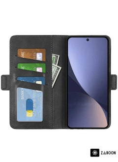 Zaboon For Xiaomi 13 Dual Side Magnetic Buckle Horizontal Flip Leather Phone Case (Black)  - Image 2