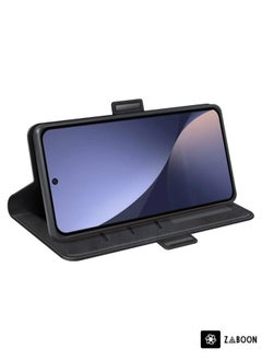 Zaboon For Xiaomi 13 Dual Side Magnetic Buckle Horizontal Flip Leather Phone Case (Black)  - Image 3