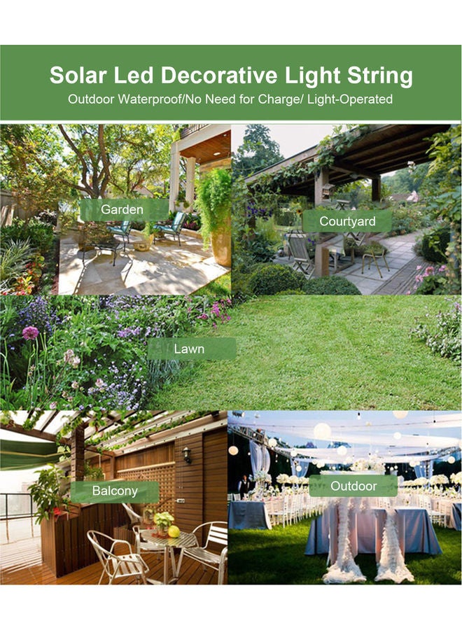 NIBEMINENT 20-Bulb Waterproof Solar String Lights Warm White 5meter - Image 5