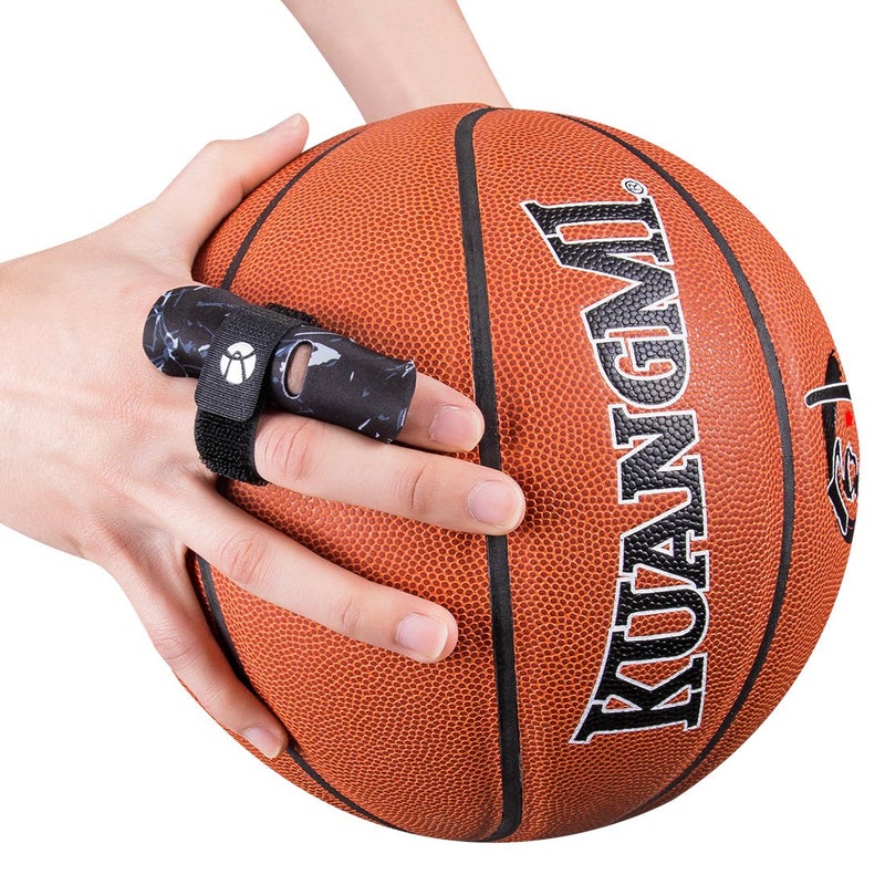 Kuangmi Finger Sleeve Support Protector Prevents Finger Injury During Sports 1 Piece Black SM - Image 2