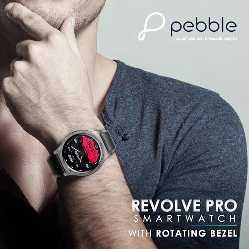 Pebble Revolve Pro 1.43" Ultra AMOLED Smartwatch | Rotating Bezel | 600 Nits Brightness | AOD | High-Accuracy Step Counter | Metal Build & Premium Strap | BT Calling | DIY Watch Faces - Grey - Image 3