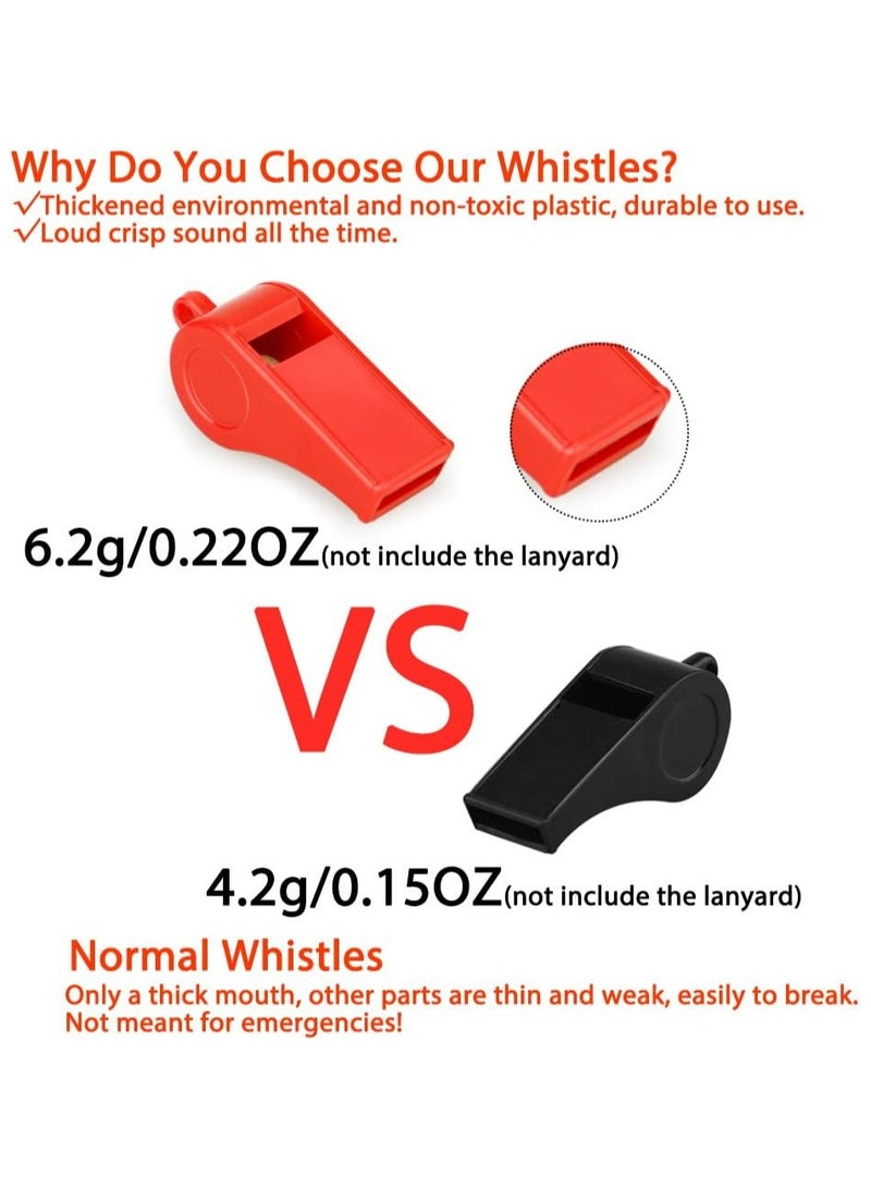 Oasisgalore 8 PCS Sports Whistles with Lanyard - Loud Crisp Sound for Referees, Coaches & Officials - Image 3