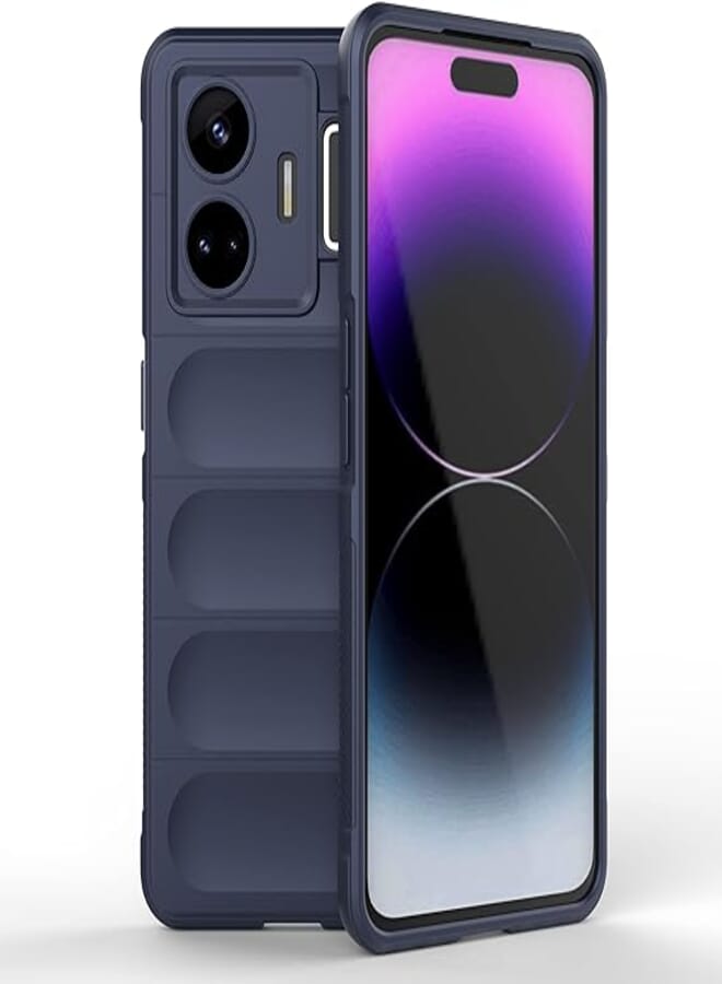 GOLDEN MASK Compatible With Realme GT Neo 5/Realme GT3 Magic Case ShockProof (Dark Blue) 
