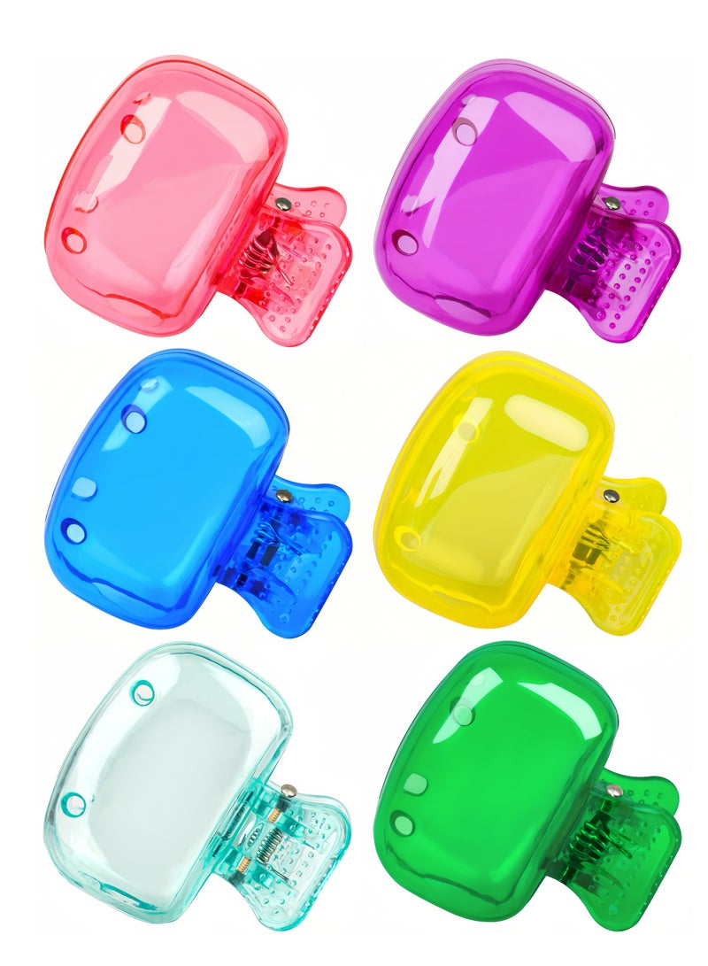 Lee Yon 6-Pack Travel Toothbrush Head Covers Cap, Toothbrush Protector Brush Pod Case Portable Toothbrush Protector Toothbrush Storage Head Cover for Household Travel, School, Bathroom, Camping, Multicolour - Image 2