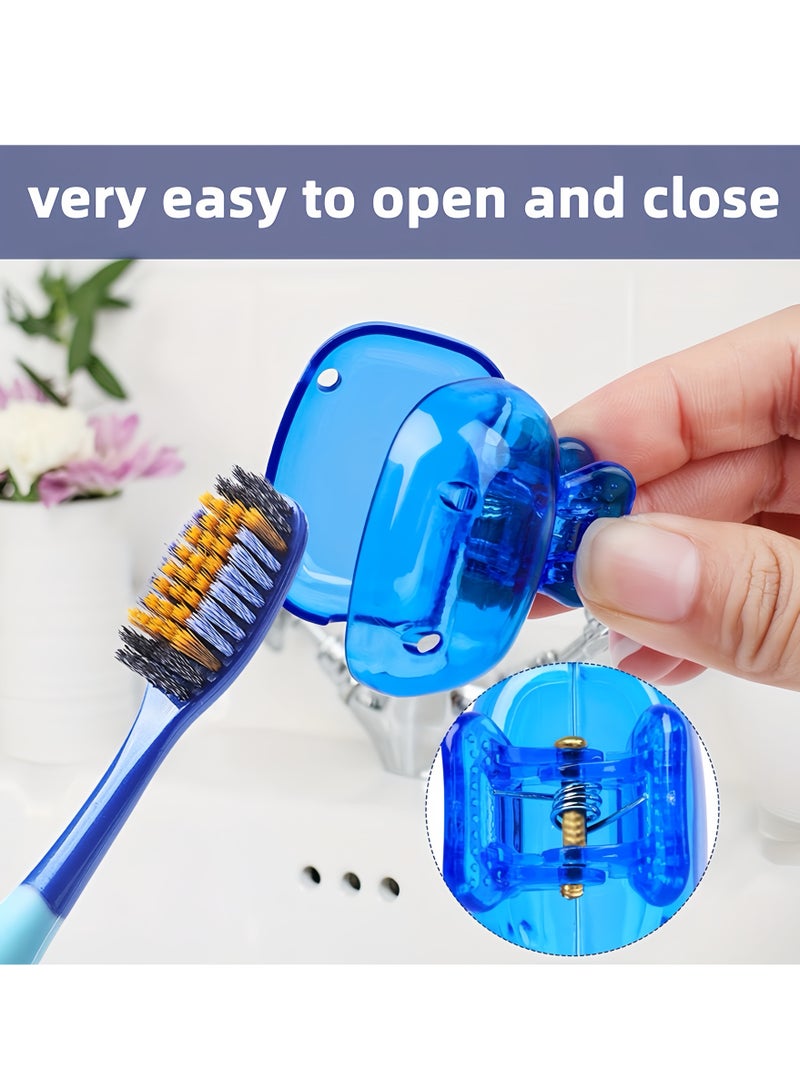 Lee Yon 6-Pack Travel Toothbrush Head Covers Cap, Toothbrush Protector Brush Pod Case Portable Toothbrush Protector Toothbrush Storage Head Cover for Household Travel, School, Bathroom, Camping, Multicolour - Image 4