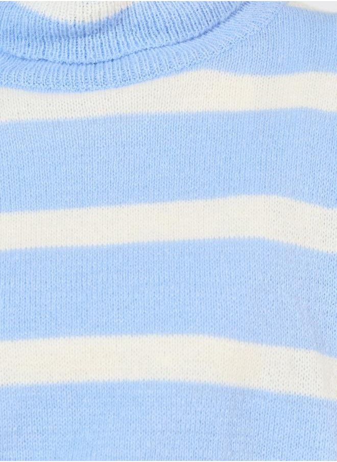 Styli - Regular Fit Turtle Neck Striped Sweater - Image 1