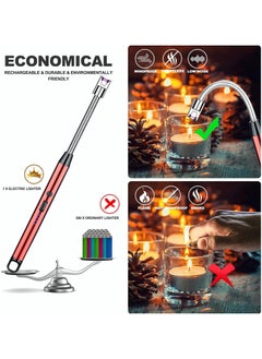 Flameless Electronic Lighter with LED Battery Indicator, USB Rechargeable Lighter, Windproof Lighter for Kitchen BBQ Candle Fireworks Gas Stove. - pzsku/ZBCA6A9F0B6BDB356F85FZ/45/_/1720436684/646f0faa-2717-4f7c-8169-9e3839f41d9a