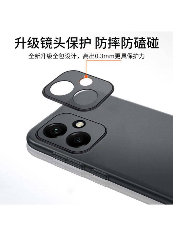 Gurrs Honor 400 Phone Case, Full-coverage Ultra-thin Matte Semi-transparent Anti-drop Soft Silicone Protective Shell, Deep Space Black