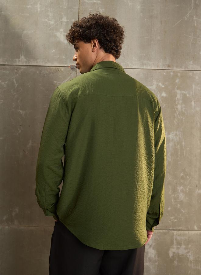 ساسافراس قميص ساسافراس بقبة سادة ومقاس عادي - Image 5