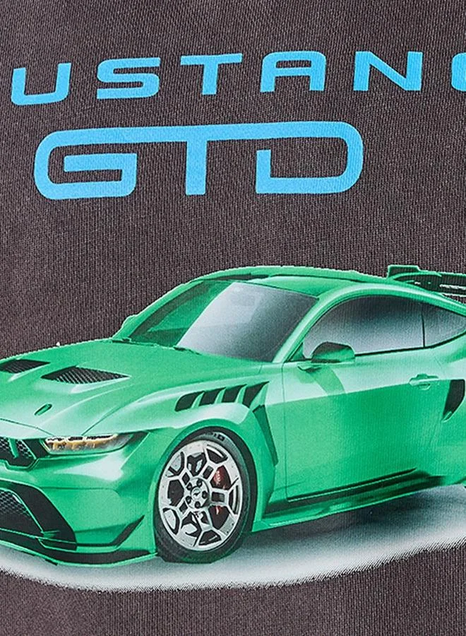 SP Characters Ford Mustang Men Regular Fit Crew Neck Short Sleeves T-shirt