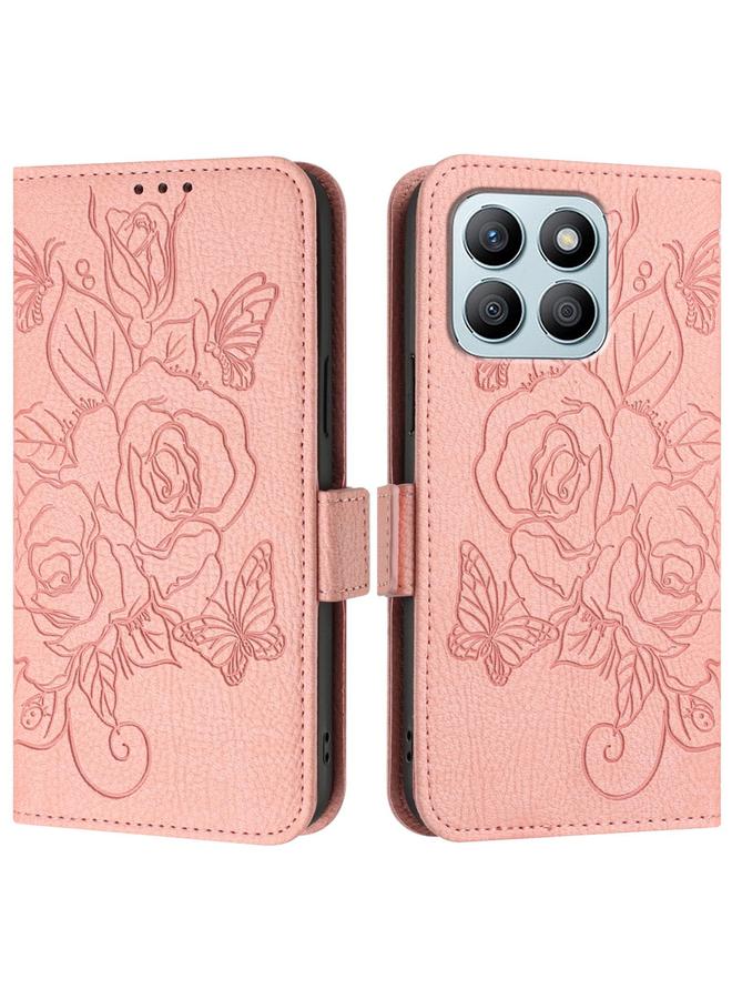 Zaboon Case For Honor X6a 4G Embossed Rose RFID Anti-theft Leather Phone Case - Image 2
