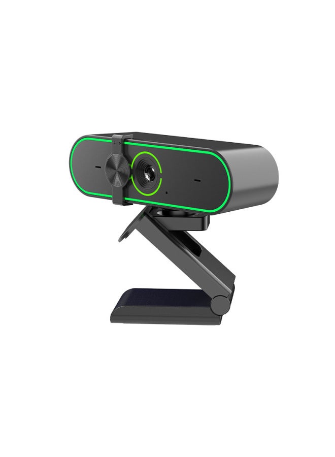 كاميرا E-sports Live Camera 4K Network HD Live Camera مع ميكروفون كاميرا كمبيوتر خالية من السائق - اللون: Watchman Auto Focus 4k أسود - Image 3