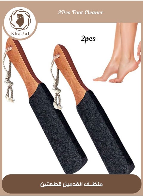 2-Piece Foot Scrubber Pedicure Foot File Pumice Stone,Professional Pedicure Supplies Callus Remove Cracked Heels,Dead Skin,Corn,Scraper File Foot Care Foot Rasp Massage Brush Tools Kit for Men/Women