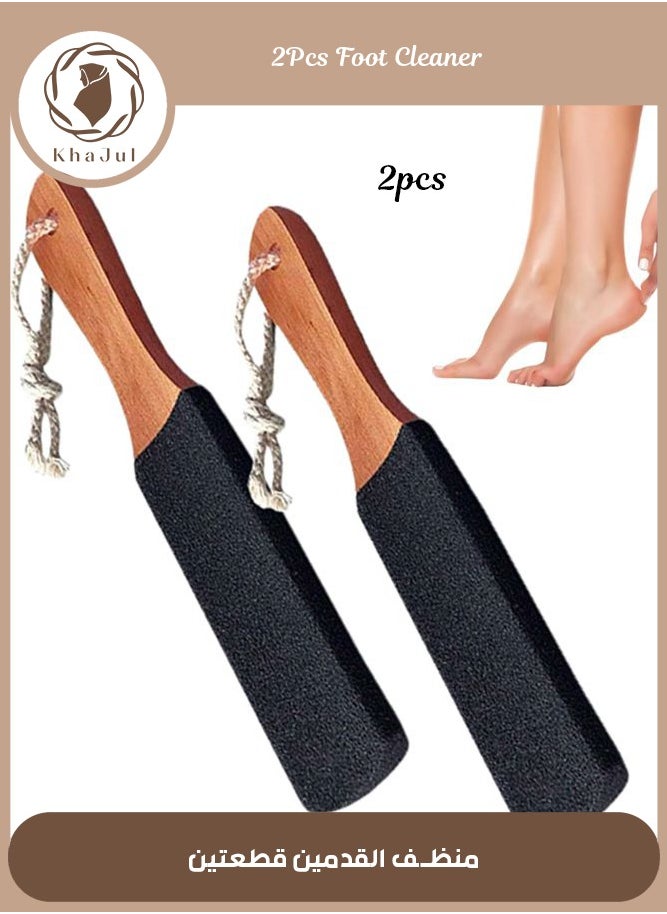 KHAJUL 2-Piece Foot Scrubber Pedicure Foot File Pumice Stone,Professional Pedicure Supplies Callus Remove Cracked Heels,Dead Skin,Corn,Scraper File Foot Care Foot Rasp Massage Brush Tools Kit for Men/Women  - Image 1
