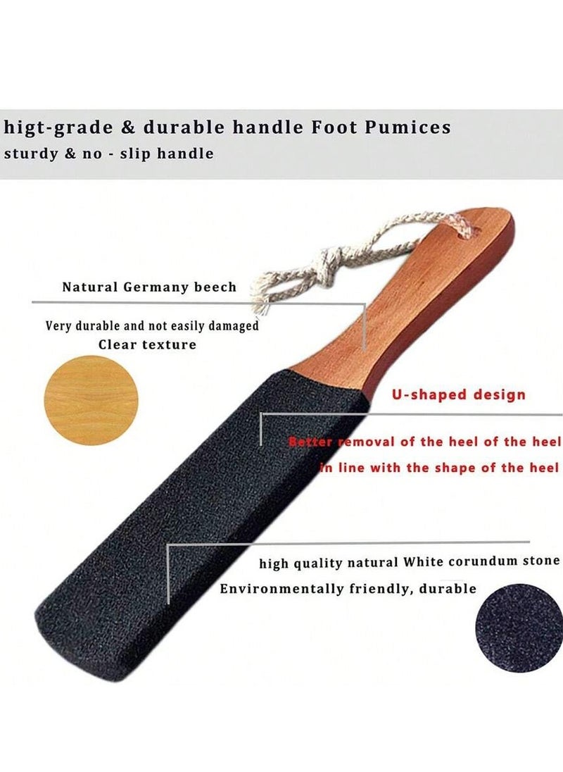 2-Piece Foot Scrubber Pedicure Foot File Pumice Stone,Professional Pedicure Supplies Callus Remove Cracked Heels,Dead Skin,Corn,Scraper File Foot Care Foot Rasp Massage Brush Tools Kit for Men/Women