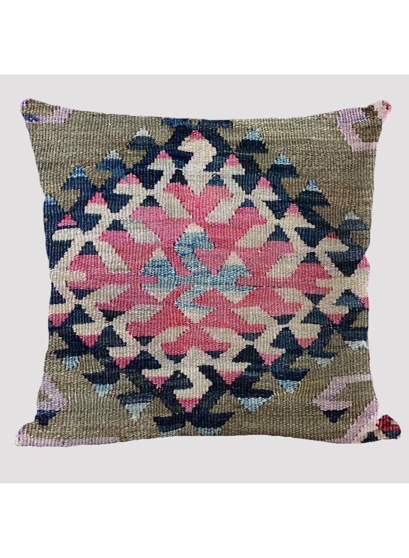 4 قطعة البوهيمي وسادة القضية الوطنية الكتان القضية متعددة الألوان 45x45cm بدون وسادة - Image 2