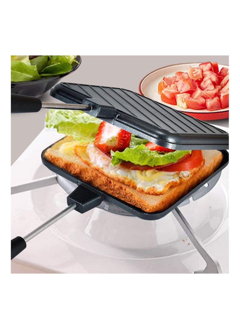 SYOSI - Sandwich Maker, Collapsible Mini Sandwich Maker with Non-stick Plates, Ergonomic Panini Maker, Durable Sandwich Machine for Cooking Breakfast, Grilled Cheese, Tuna Melts - Image 1