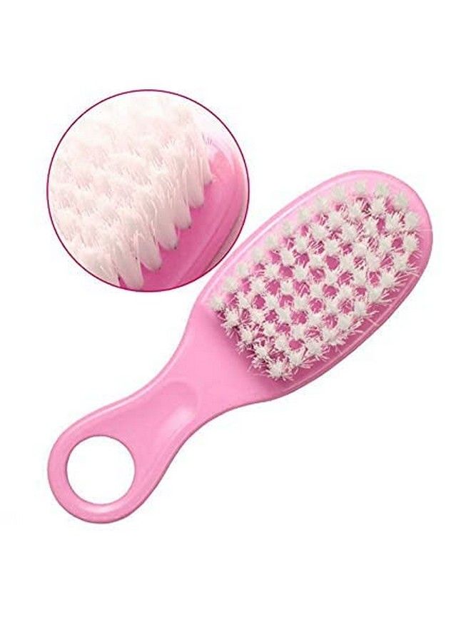 Mummamia Baby Comb & Hairbrush With Soft Silicone Cradle Cap Brushcomes In A Travel Case (Pink) - Image 4