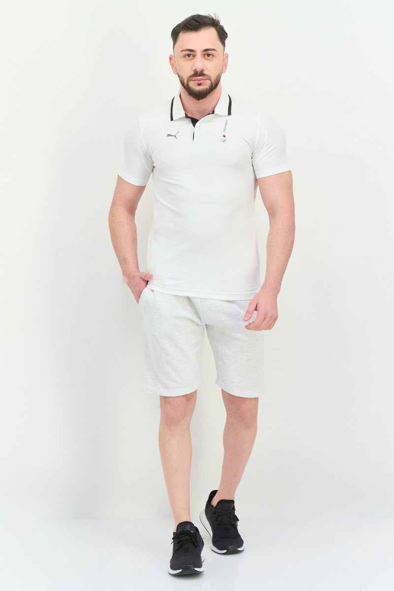 PUMA قميص بولو رياضي للرجال من بومه x بي إم دبليو للسباقات، أبيض - Image 4